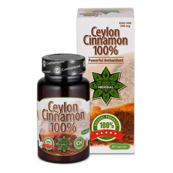 Cvetita Herbal 100% Ceylon Cinnamon - 80 capsules