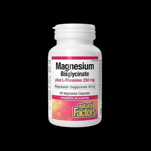 Natural Factors Magnesium Bisglycinate 40mg with L-Theanine 250mg