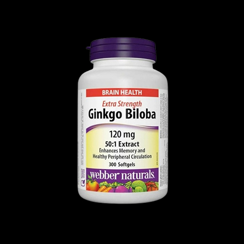 Webber Naturals Ginkgo Biloba 120mg 50:1 Extra Strength
