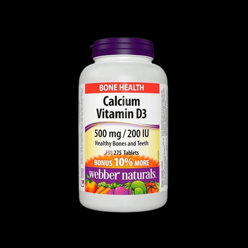 Webber Naturals Calcium 500 mg + Vitamin D3 200 IU