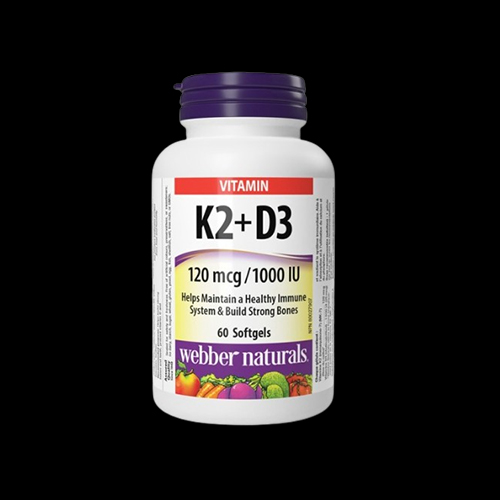 Webber Naturals Vitamin K2 120 mcg plus D3 1000 IU