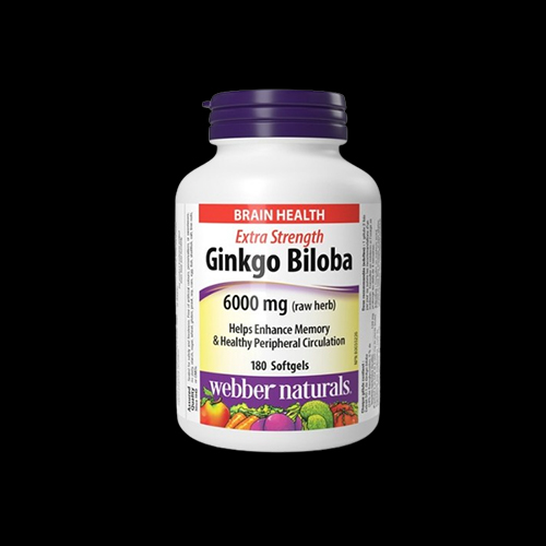 Webber Naturals Extra Strength Ginkgo Biloba 6000mg