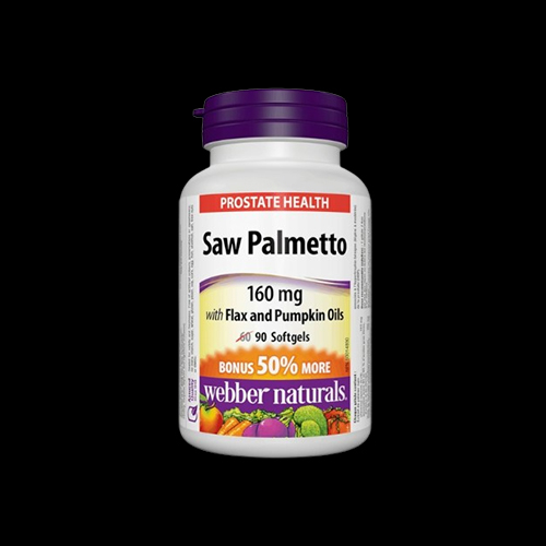 Webber Naturals Saw Palmetto 160mg with Flaxseed and Pumpkin Oils