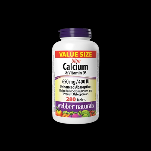 Webber Naturals Ultra Calcium and Vitamin D3 650mg / 400 IU