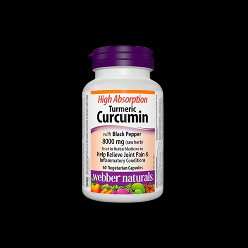Webber Naturals Turmeric Curcumin with Black Pepper High Absorption 8000 mg
