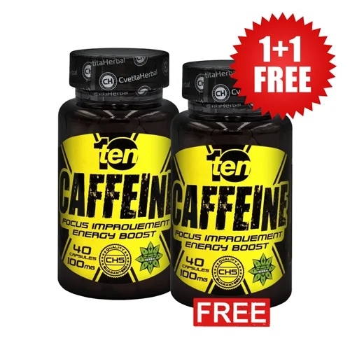 Cvetita Herbal 1+1 FREE 10/ten Caffeine - Caffeine 40 capsules x 100 mg