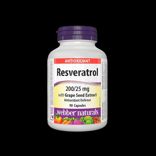 Webber Naturals Resveratrol with Grape Seed Extract 200/25mg