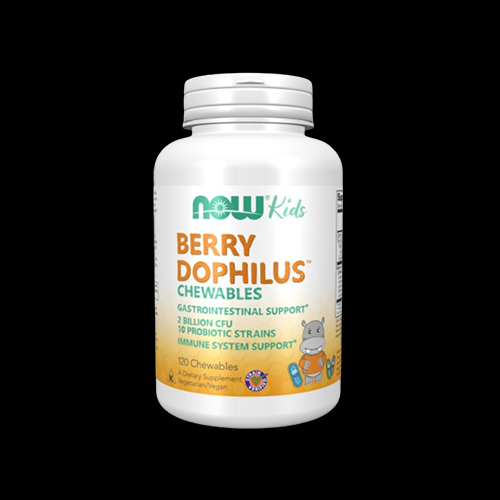 NOW Kids BerryDophilus 4 Strains 2 Billion CFU 10 Probiotic Strains