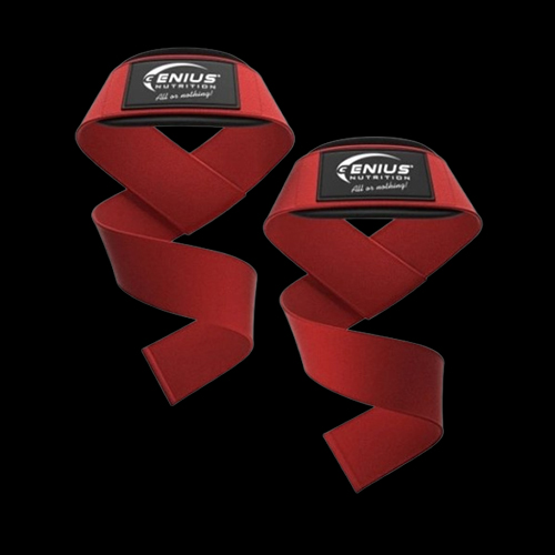 Genius Nutrition Lifting Straps GG-1 Red