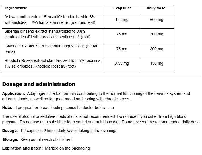 Natural Factors Sereni-Pro™ Adrenal Support-factsheets