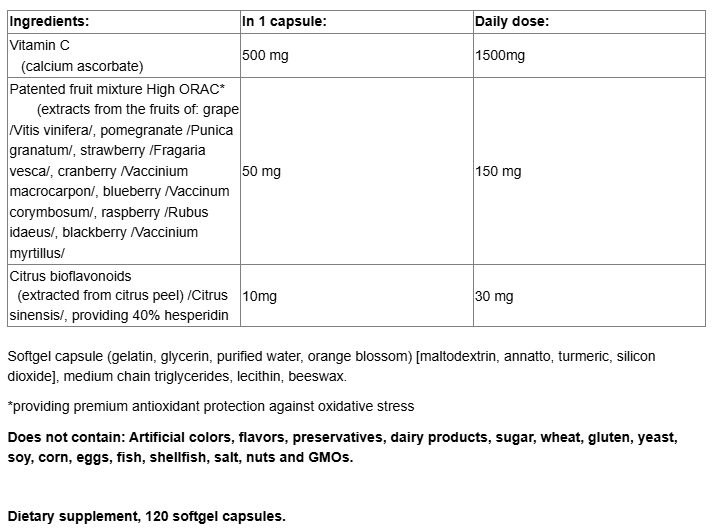 Natural Factors Rеgener Life™ Liposomal Vitamin C 500 mg-factsheets