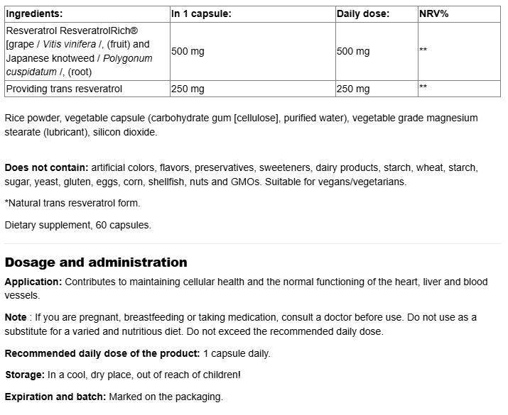 Natural Factors Super Strength Resveratrol Concentrate-factsheets