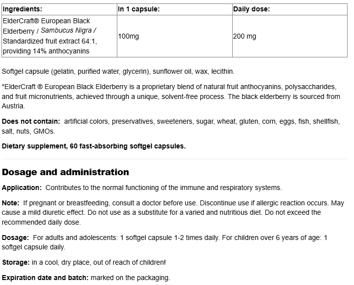Natural Factors Black Elderberry-factsheets