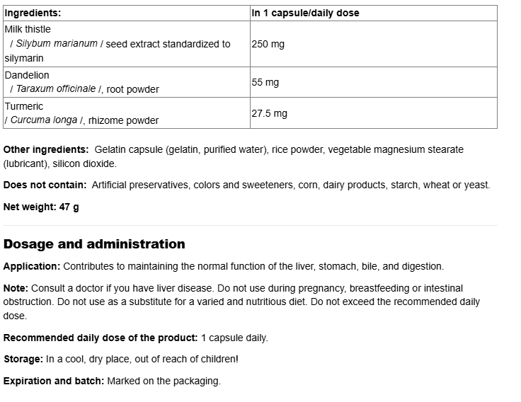Natural Factors Milk Thistle-factsheets