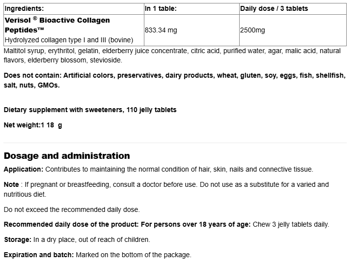 Webber Naturals Collagen 30 Beautiful Skin-factsheets