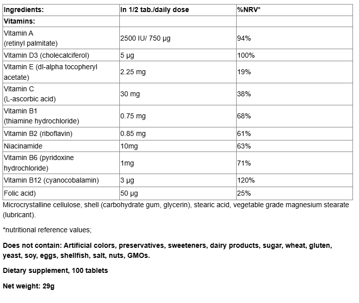 Webber Naturals Multi Vitamin-factsheets