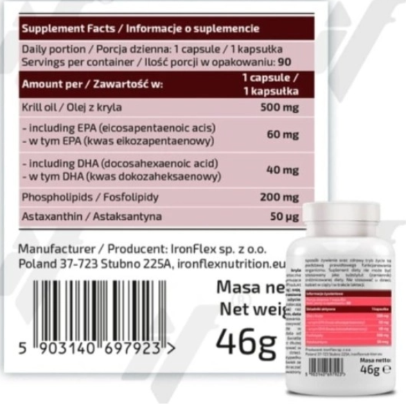 IronFlex Nutrition Krill Oil 500mg-factsheets