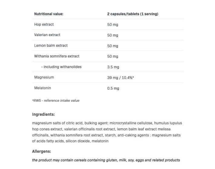 SFD Good Sleep Formula-factsheets