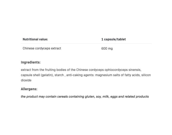 SFD Cordyceps Caps-factsheets