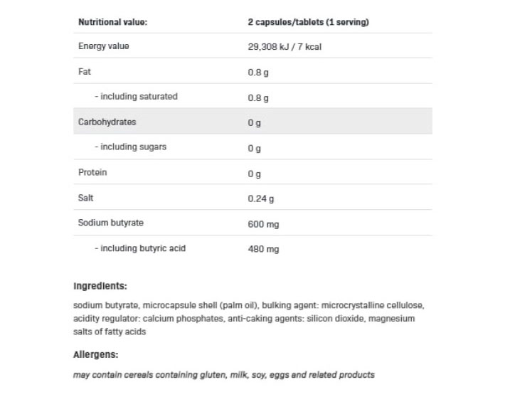 SFD Sodium Butyrate Forte-factsheets