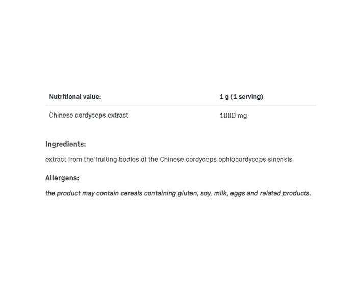 SFD Cordyceps Powder-factsheets