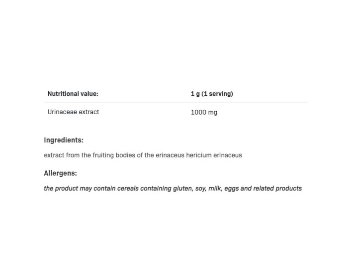 SFD Lion's Mane Powder-factsheets