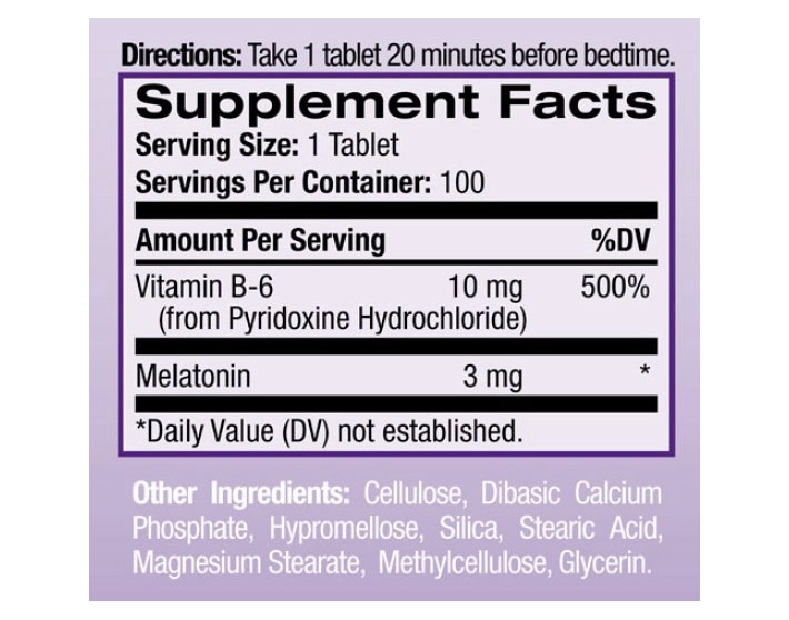Natrol Melatonin Time Release 3mg-factsheets