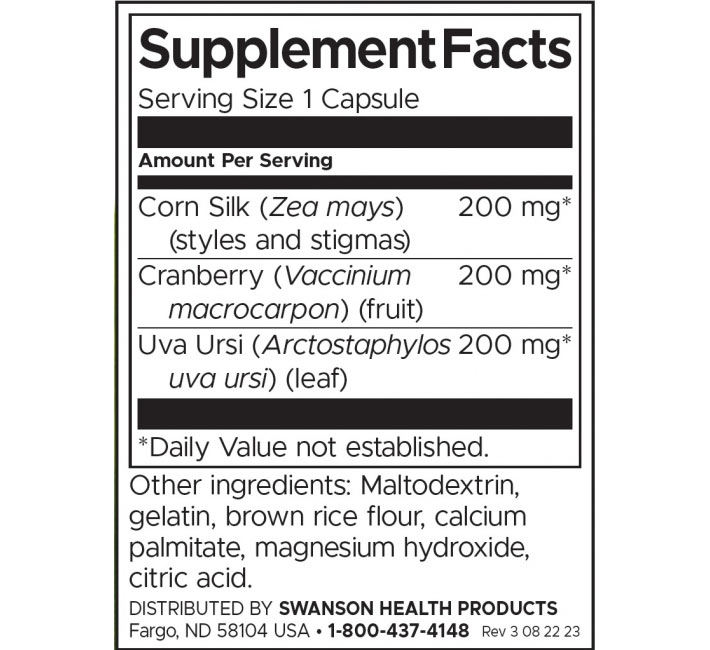 Swanson herbal Urinary Care-factsheets