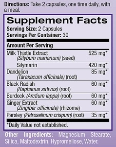 Natrol Milk Thistle Advantage 525mg-factsheets