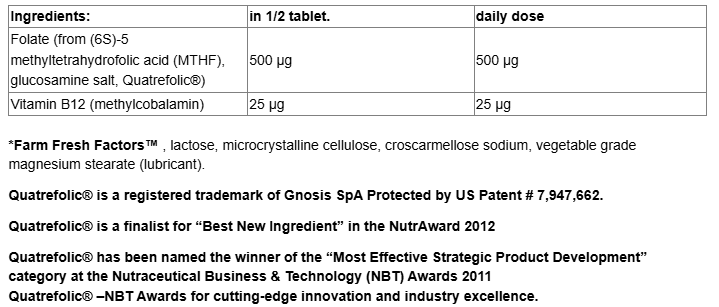 Natural Factors Methylfolate 1000 mg + B12-factsheets