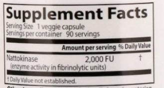 Doctors Best Nattokinase 2000 FU / 90 vCaps-factsheets