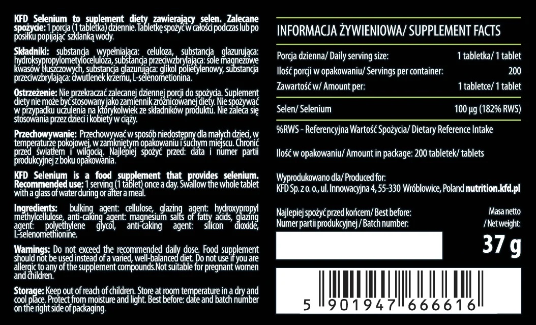 KFD Nutrition Selenium-factsheets