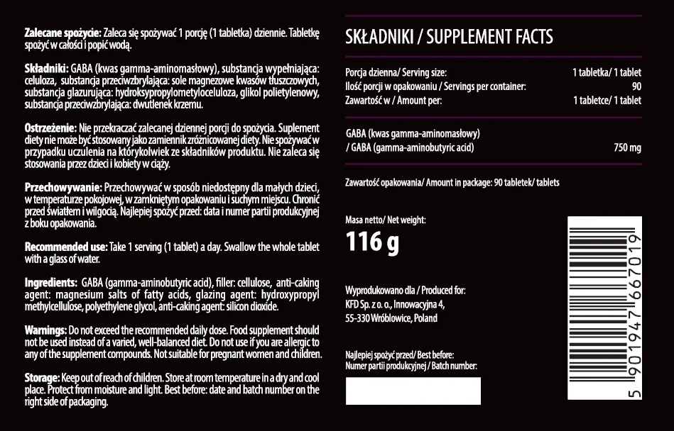 KFD Nutrition GABA-factsheets