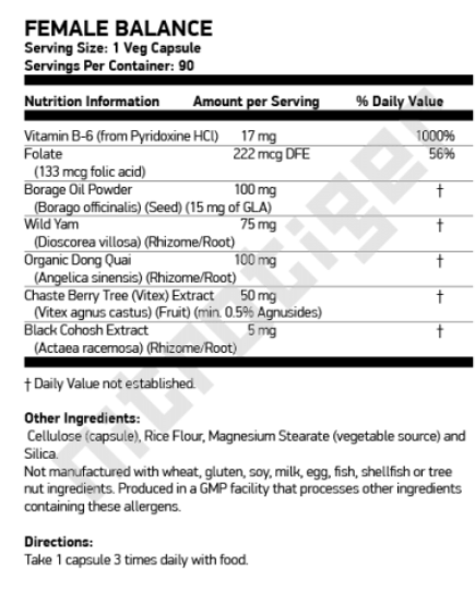 NOW Female Balance-factsheets