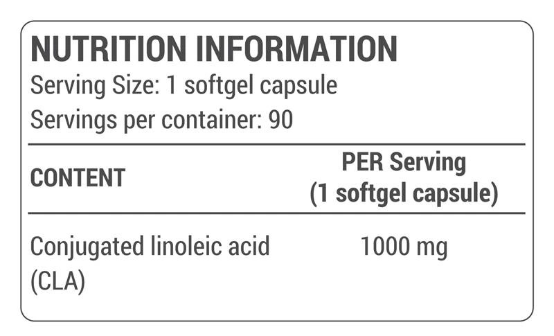 Dorian Yates Nutrition CLA 1000mg-factsheets