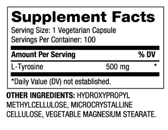 Biovea L-Tyrosine 500mg-factsheets
