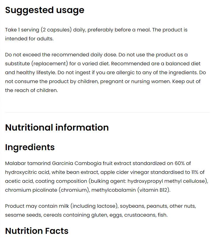 OstroVit Appetite Control-factsheets