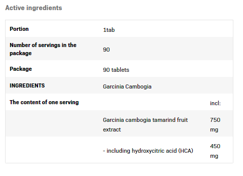 SFD Garcinia Cambogia-factsheets