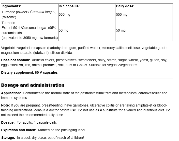Webber Naturals Turmeric Curcumin 3050mg-factsheets