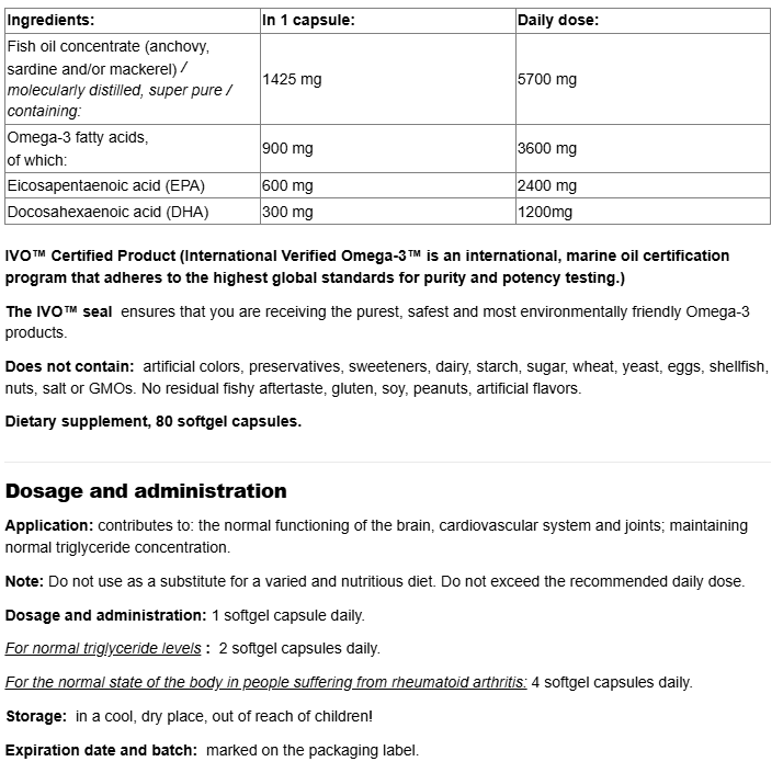 Webber Naturals TRIPLE STRENGTH Omega-3 EPA/DHA 1425 mg-factsheets