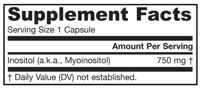 Jarrow Formulas Inositol 750 mg-factsheets