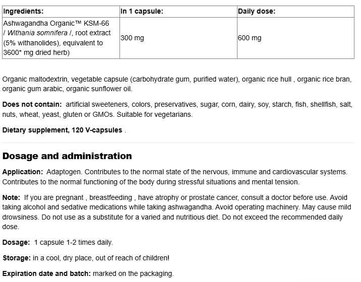 Webber Naturals Ashwagandha 3600mg-factsheets