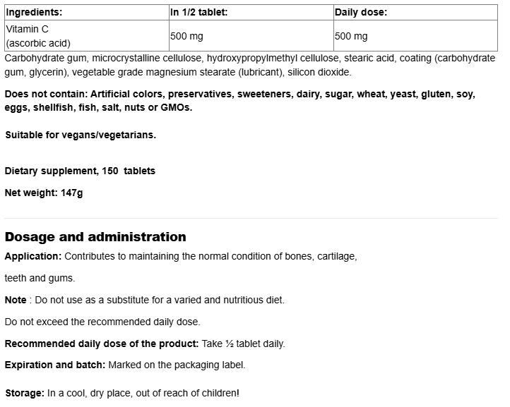 Webber Naturals Vitamin C 1000 mg Extended Release-factsheets