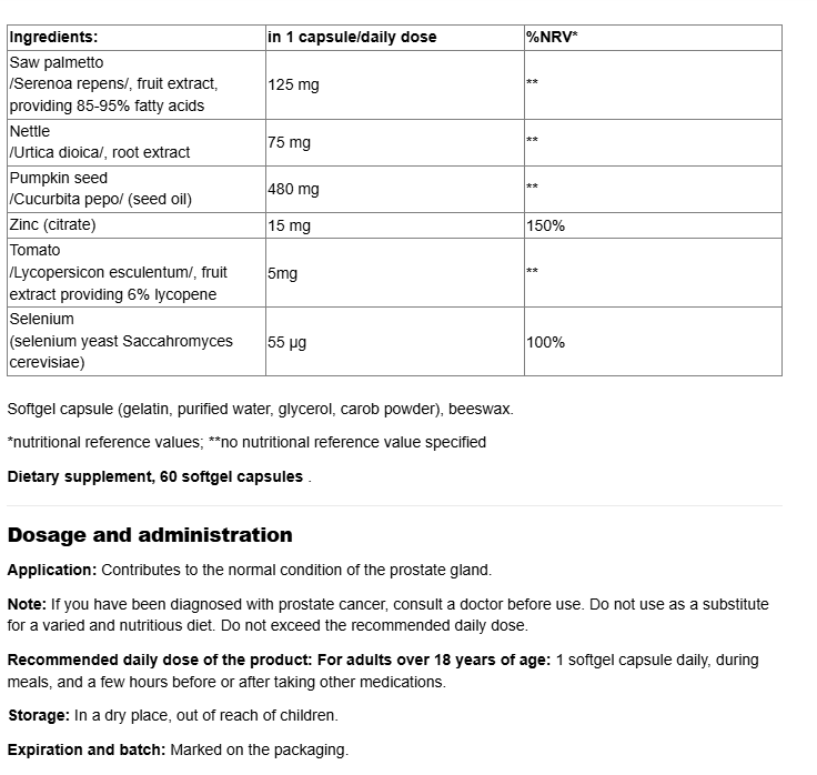 Webber Naturals Super Prostate Extra Strength-factsheets