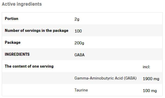 Allnutrition GABA Powder-factsheets