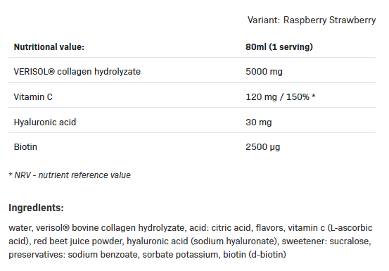 Allnutrition CollaRose Shot-factsheets