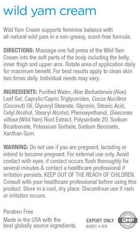 Biovea Wild Yam Cream-factsheets