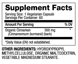 Biovea Cinnamon Organic 300mg-factsheets