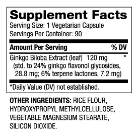 Biovea Ginkgo Biloba 120mg-factsheets