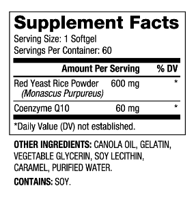 Biovea CoQ10 60mg & Red Yeast Rice-factsheets